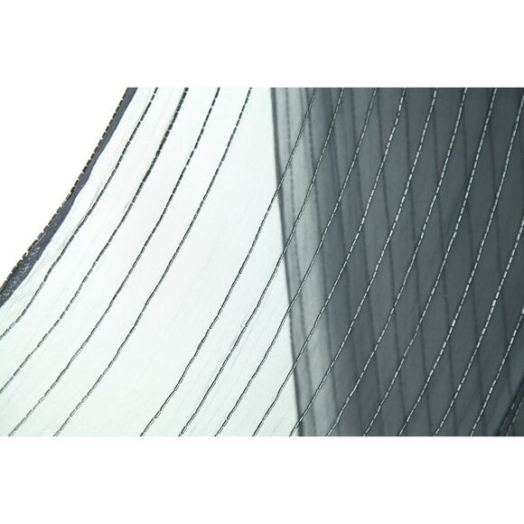 Beaded Silk Scarf 70" x 20" Sheer Whimsigoth 90s Witchy Y2K Rectangle Shawl - Picture 14 of 14